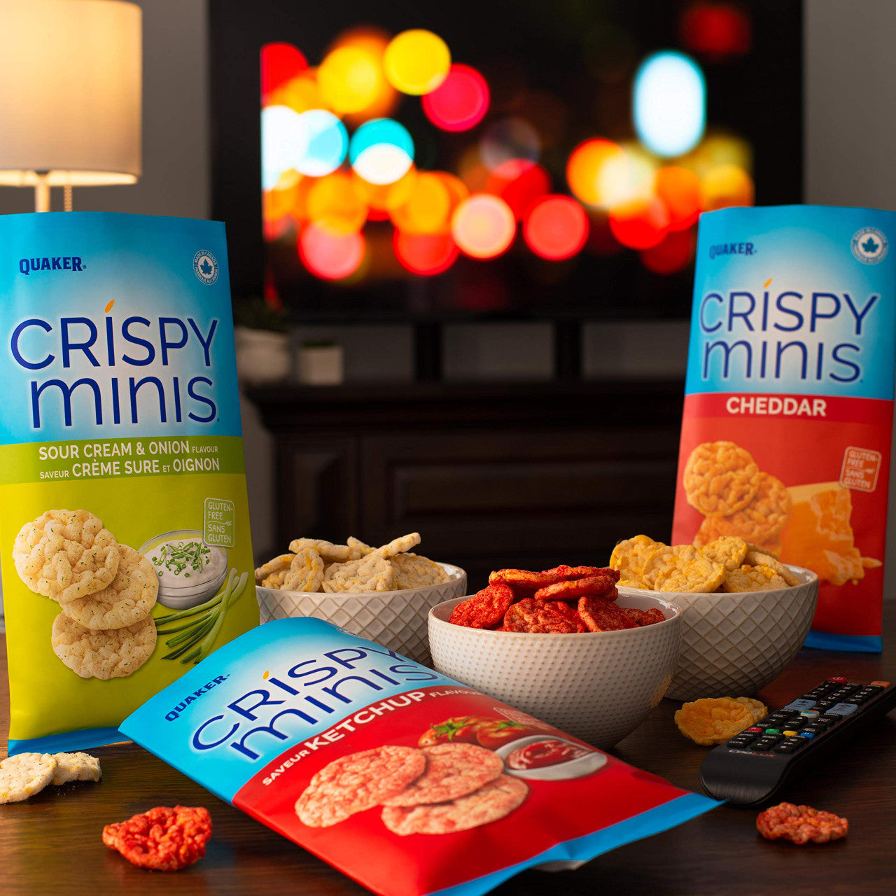 Quaker Crispy Minis Cheddar  100g/3.5oz (12pk)  {Imported from Canada}